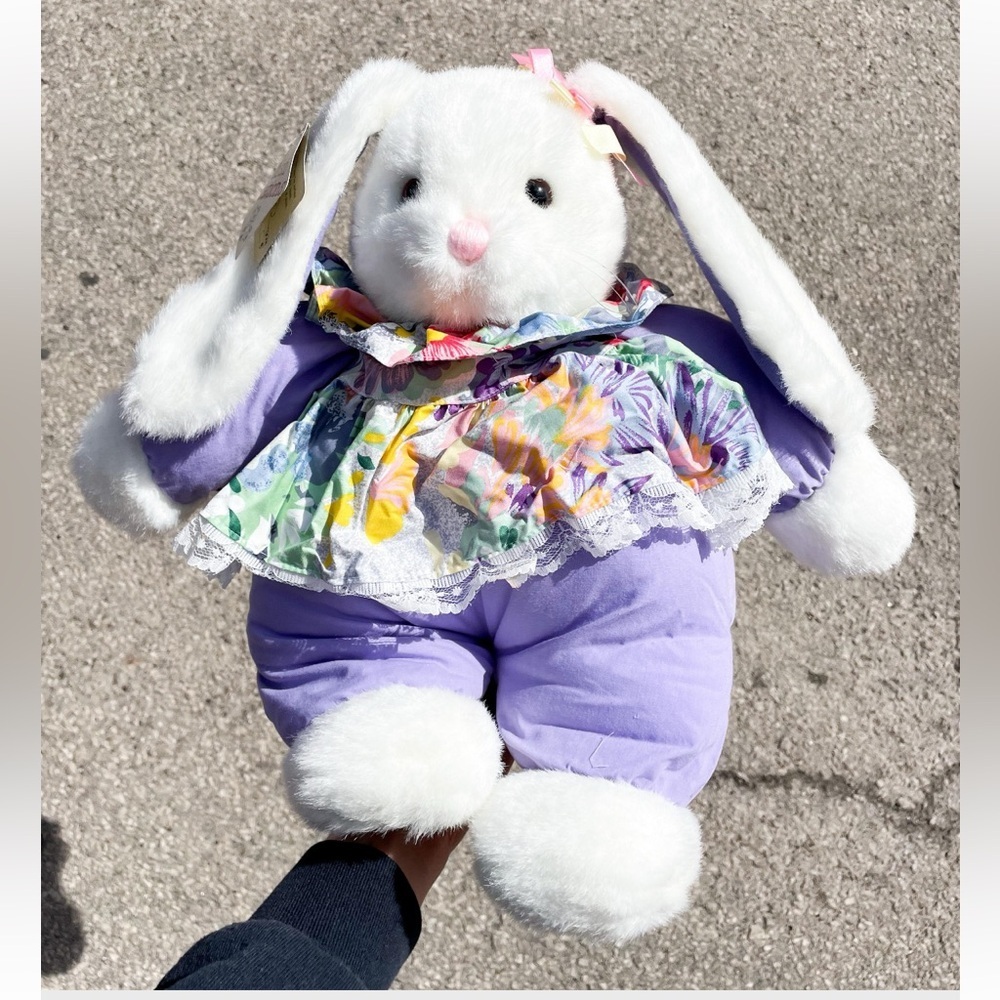 Vtg 1991 Ruffles Rabbit Easter Bunny NWT Plush Creations 16” Tagged Stuffie Toy